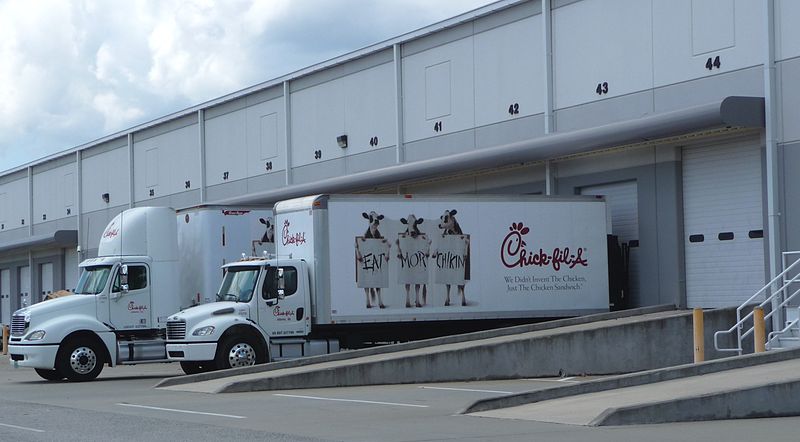 Chick-Fil-A Trucks in Loading Dock